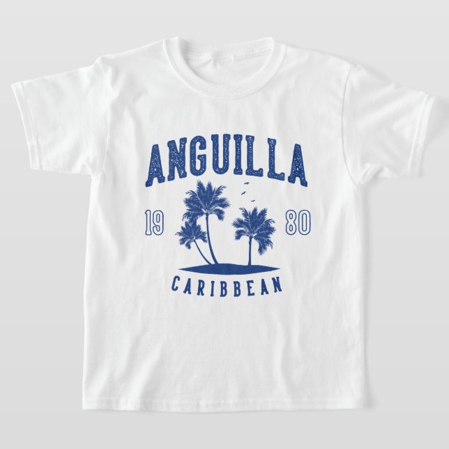 Camiseta Anguilla Caribbean Palm Tree 1980 Kids (Distribución)