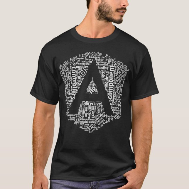 Camiseta AngularJS - Wordcloud Edition (Anverso)