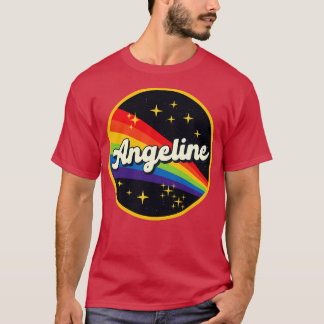 Camiseta Ángulo Arcoiris en estilo de vintage espacial