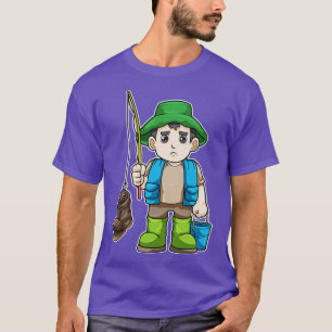 Camiseta ÁNGULO con cubo de la barra de pescar