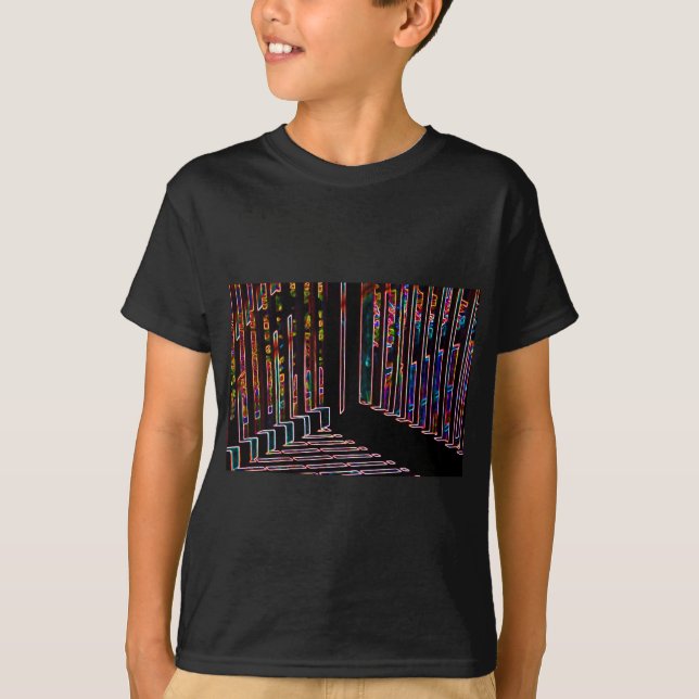 Camiseta Ángulos Y Líneas 2 Niños Camisas Oscuras (Anverso)