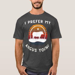Camiseta Angus Beef BBBQ Cocinar Cow Bull Retro para Hombre