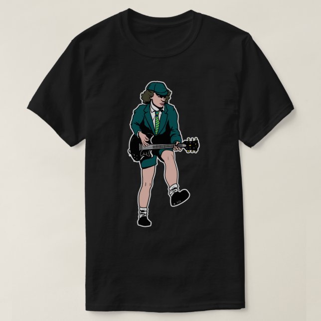 Camiseta Angus Young Pegatina (Diseño del anverso)