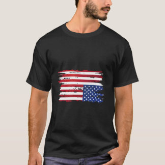 Camiseta angustia de la bandera estadounidense al revés pat
