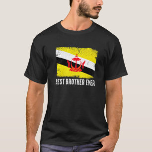 Camiseta Angustiada Bandera de Brunéi Mejor Hermano Patriót