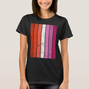 Camiseta Angustiada La Bandera De La Lgbt Orgullosa Lesbian