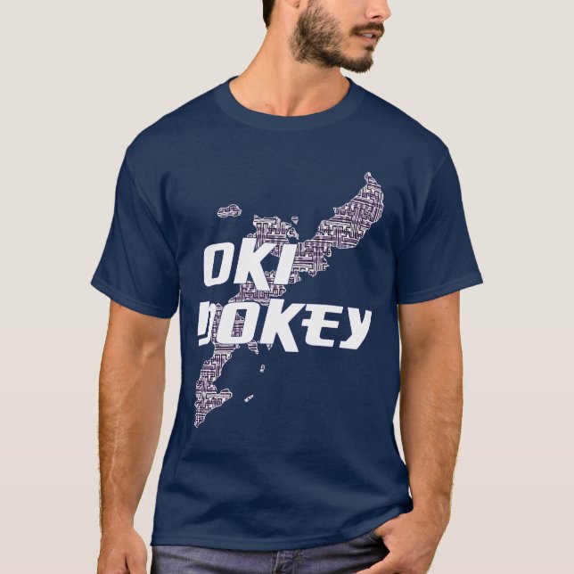 Camiseta Añil de Oki Dokey (Anverso)