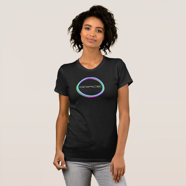 Camiseta Anillo circular de neón Grace Faith Logo (Anverso completo)