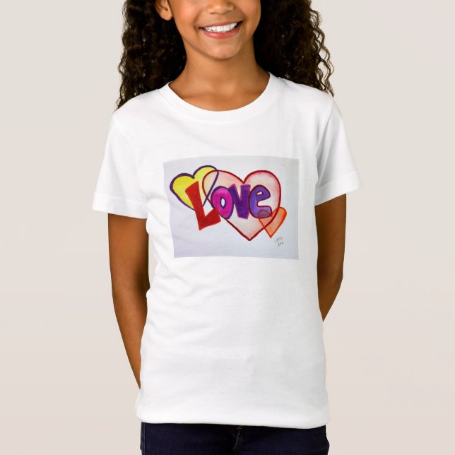 Camiseta Anillo de amor Inspirador de arte de palabras (Anverso)