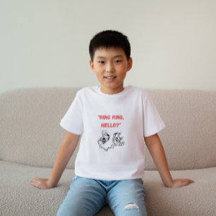 Camiseta "¿Anillo de anillo, hola?" 2 Llamadas de esqueleto
