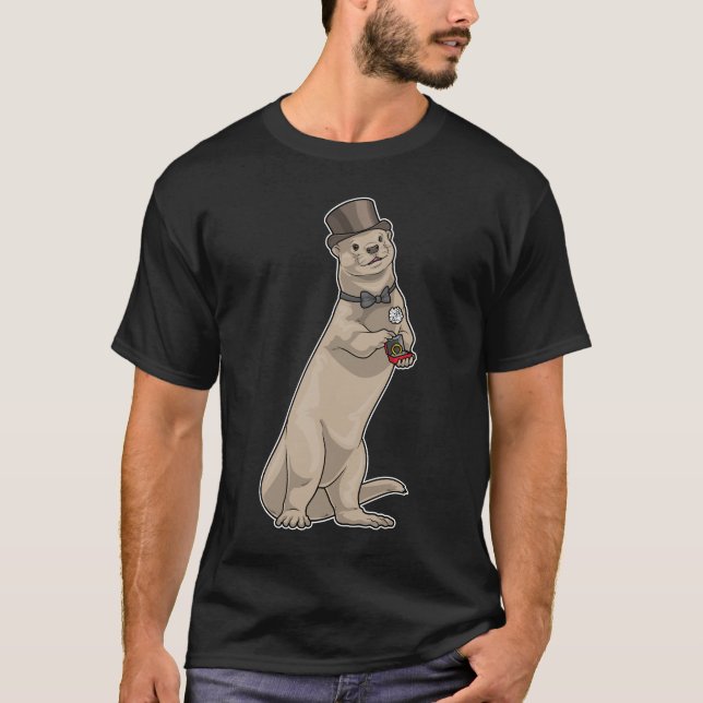 Camiseta Anillo de boda de la novia de la nutria (Anverso)