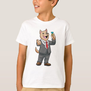 Camiseta Anillo de boda del novio de la boda del perro