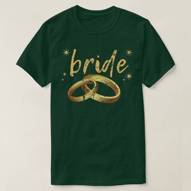 Camiseta Anillo de Boda Para Mujer Bride To Be Fiesta de De (Diseño del anverso)