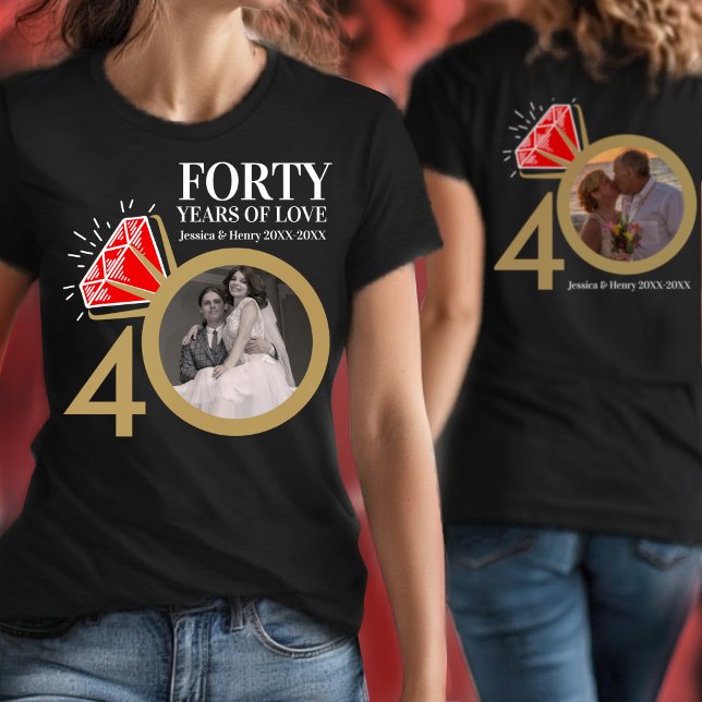 Camiseta anillo de bodas de rubí personalizado para anivers (Subido por el creador)