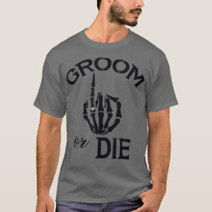 Camiseta Anillo de compromiso divertido para novio con mano