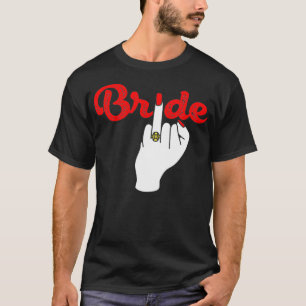 Camiseta Anillo de diamantes de dedo de novia