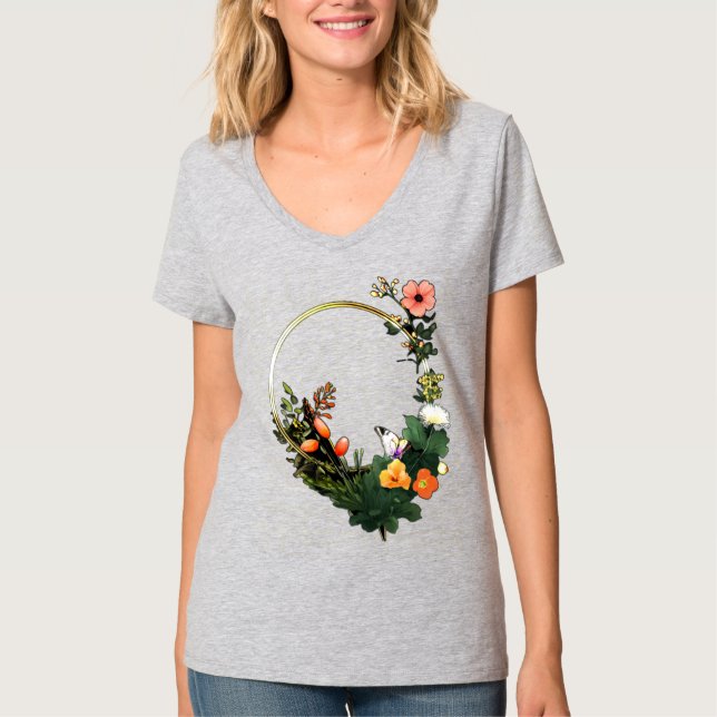 Camiseta Anillo de flores (Anverso)