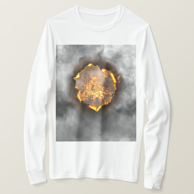 Camiseta Anillo de fuego quemado (Anverso del diseño)