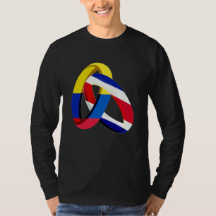 Camiseta Anillo de matrimonio boda bandera de Colombia cult