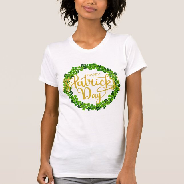 Camiseta Anillo de Shamrock - Feliz Día de San Patricio (Anverso)