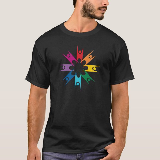 Camiseta Anillo del arco iris de humanistas (Anverso)