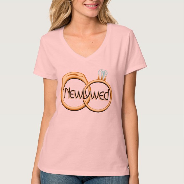 Camiseta Anillos Bodas de Newlyweds (Anverso)