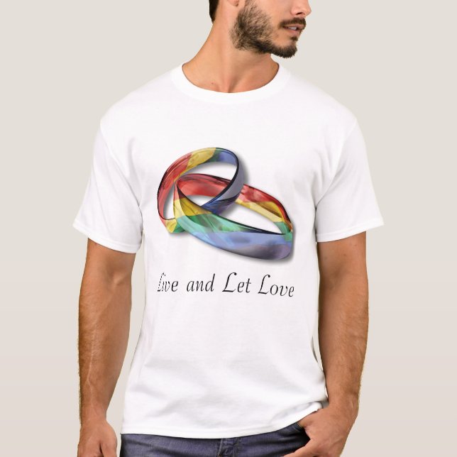 Camiseta Anillos Bodas del arcoiris para la igualdad matrim (Anverso)