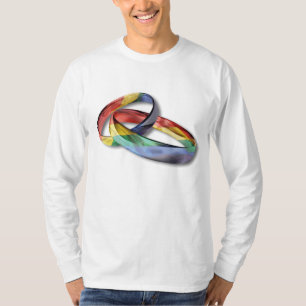 Camiseta Anillos Bodas del arcoiris para la igualdad matrim