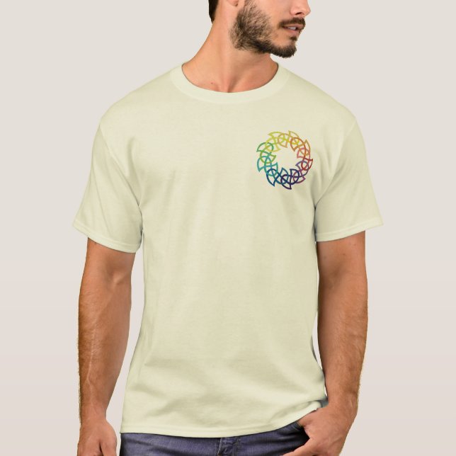 Camiseta Anillos célticos de Knotwork del arco iris (Anverso)