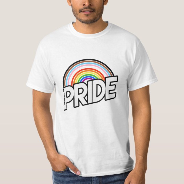 Camiseta Anillos de Arcoíris Progress Pride (Anverso)