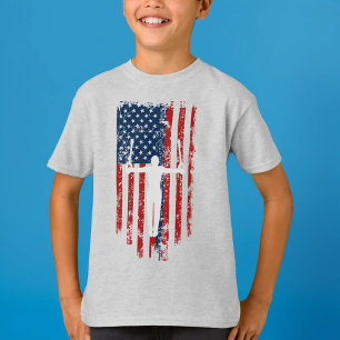 Camiseta Anillos de gimnasia masculina estresan la bandera 