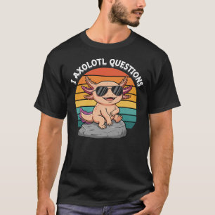 Camiseta Anillos de puesta de sol retro de axolotl genial