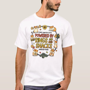 Camiseta Anillos y Snacks Divertidos de Hámster Frase