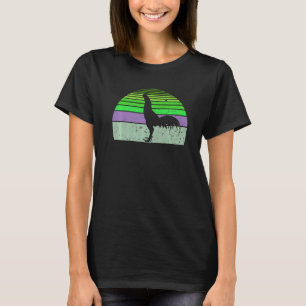Camiseta Anim de la granja de la silueta de pollo de época