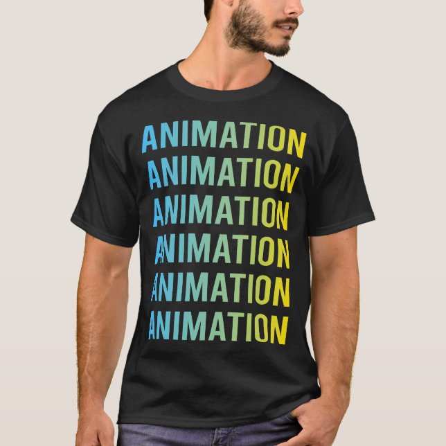 Camiseta Animación Azul Amarillo (Anverso)