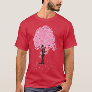 Camiseta Animación de cerezo en flor de árbol sakura japoné