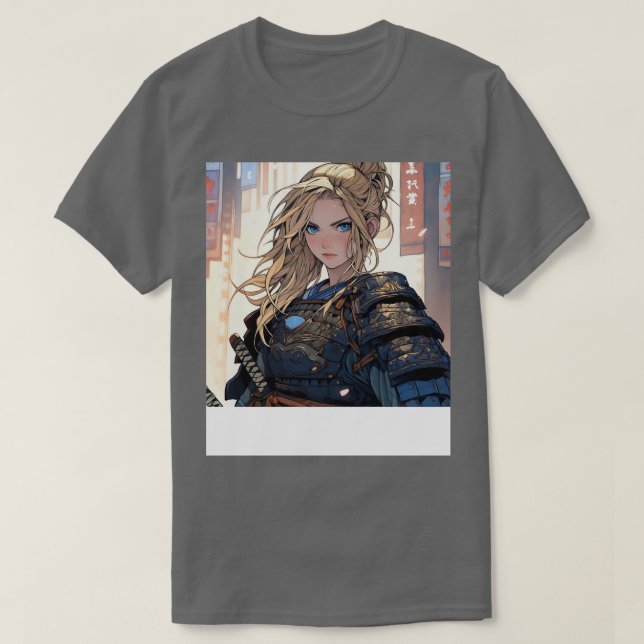 Camiseta Animación de la dama extranjera Samurai (Diseño del anverso)