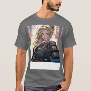 Camiseta Animación de la dama extranjera Samurai