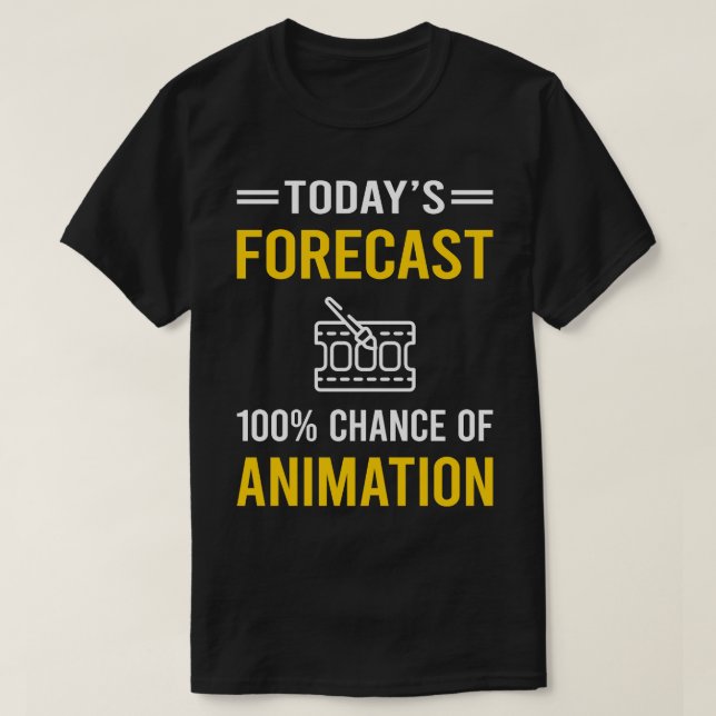 Camiseta Animación de previsión de hoy (Diseño del anverso)