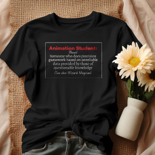 Camiseta Animación Definición divertida de estudiante