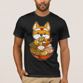 Camiseta Animación japonesa Kawaii shiba inu ramen