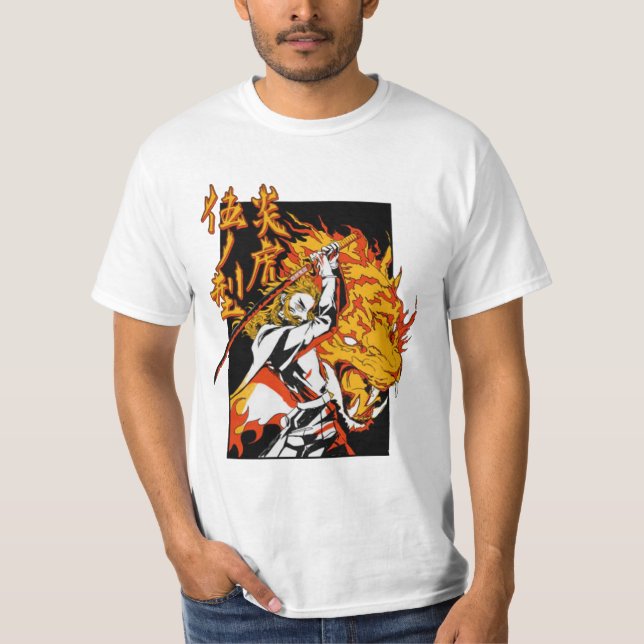 Camiseta Animación Retro kyojuro rengoku (Anverso)