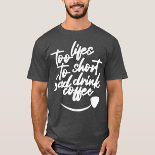 Camiseta animaciones demasiado cortas para tomar café malo