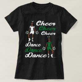 Camiseta animada/ bailarina (Blanco verde)