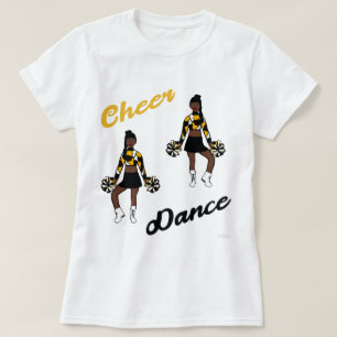 Camiseta animada/ bailarina (Camo amarillo)