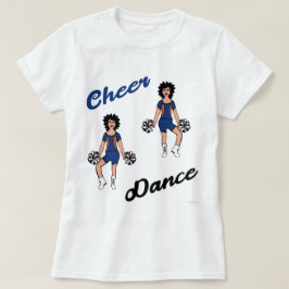 Camiseta animada/ bailarina (Oranger azul)