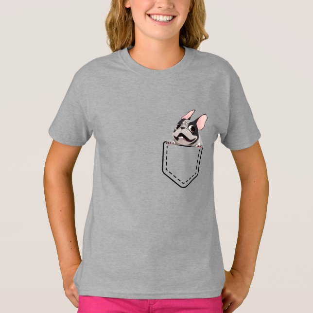 Camiseta animada de Bulldog francés (Anverso)