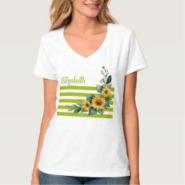 Camiseta animada de girasol