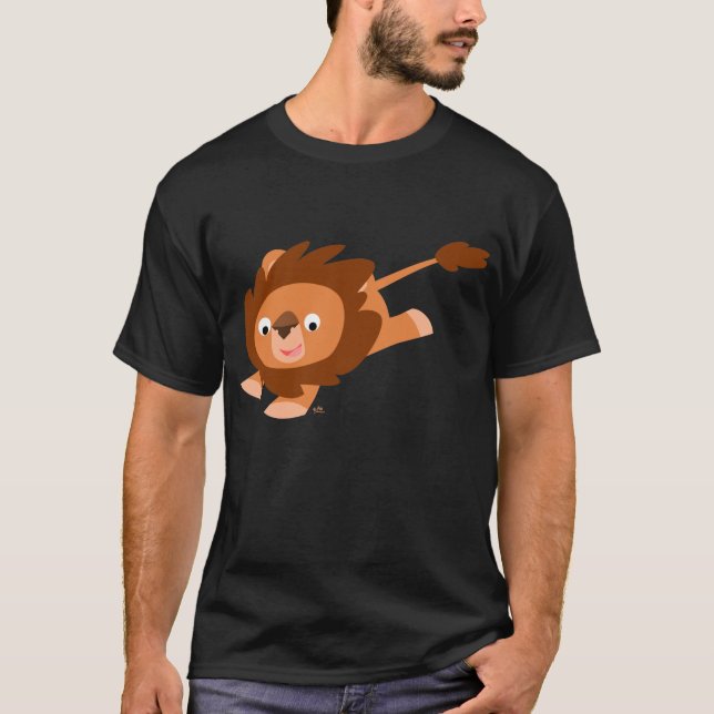 Camiseta animada del león del dibujo animado (Anverso)