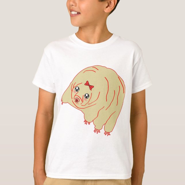 Camiseta Animado lindo del oso del agua tardígrado (Anverso)